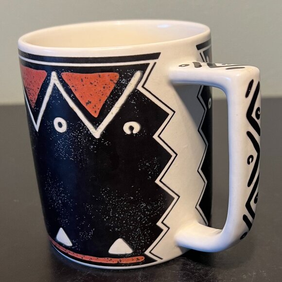 Vintage MIKASA Fashion Plate MOZAMBIQUE Pattern Tribal Art Mudcloth Ceramic Mug - Picture 6 of 10